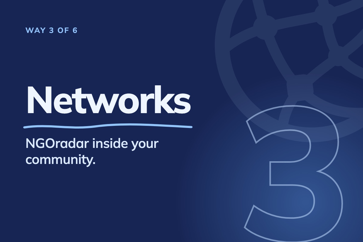 3. Networks and platforms: NGOradar inside your community